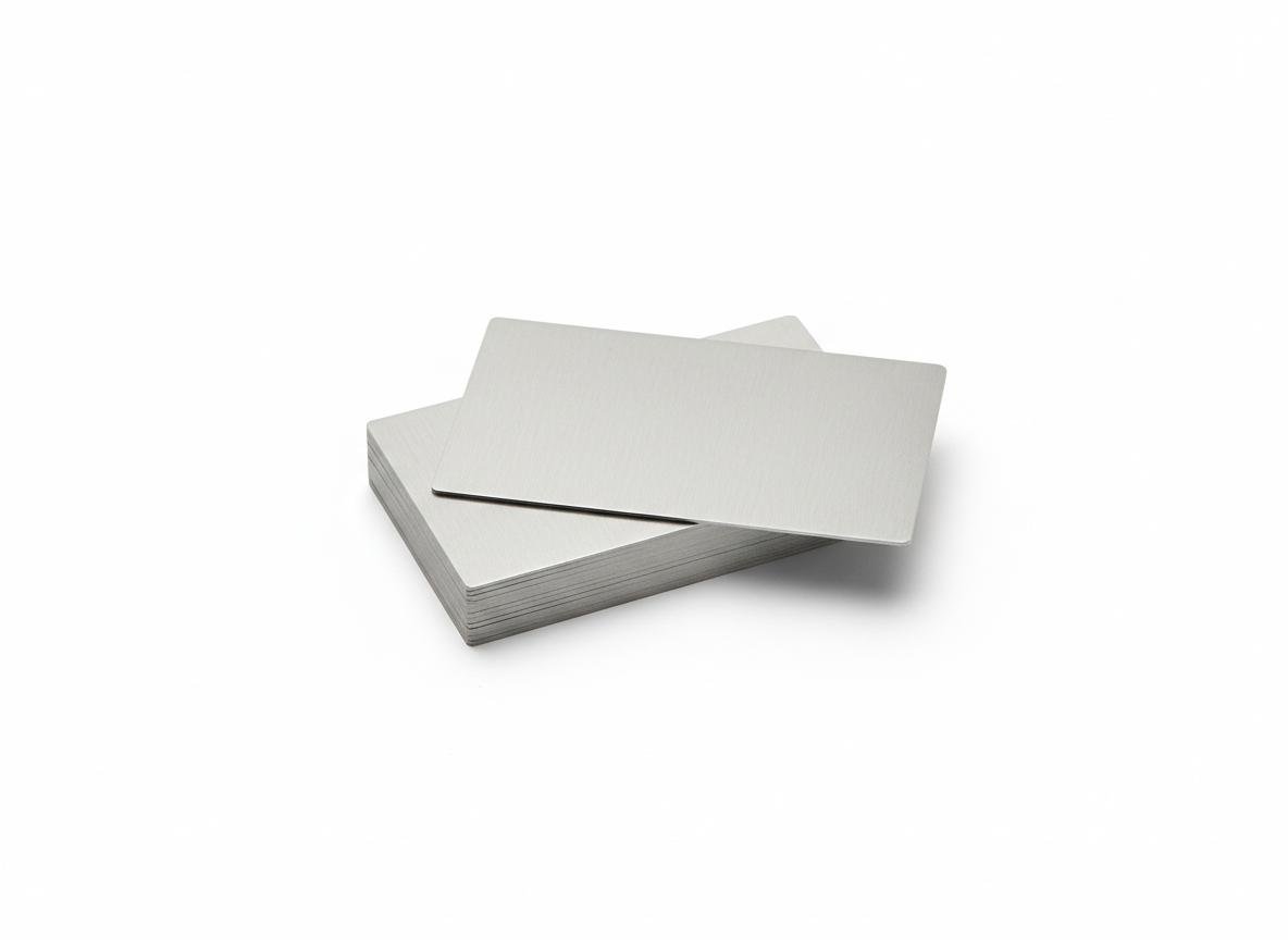 Metal business cards · blank
