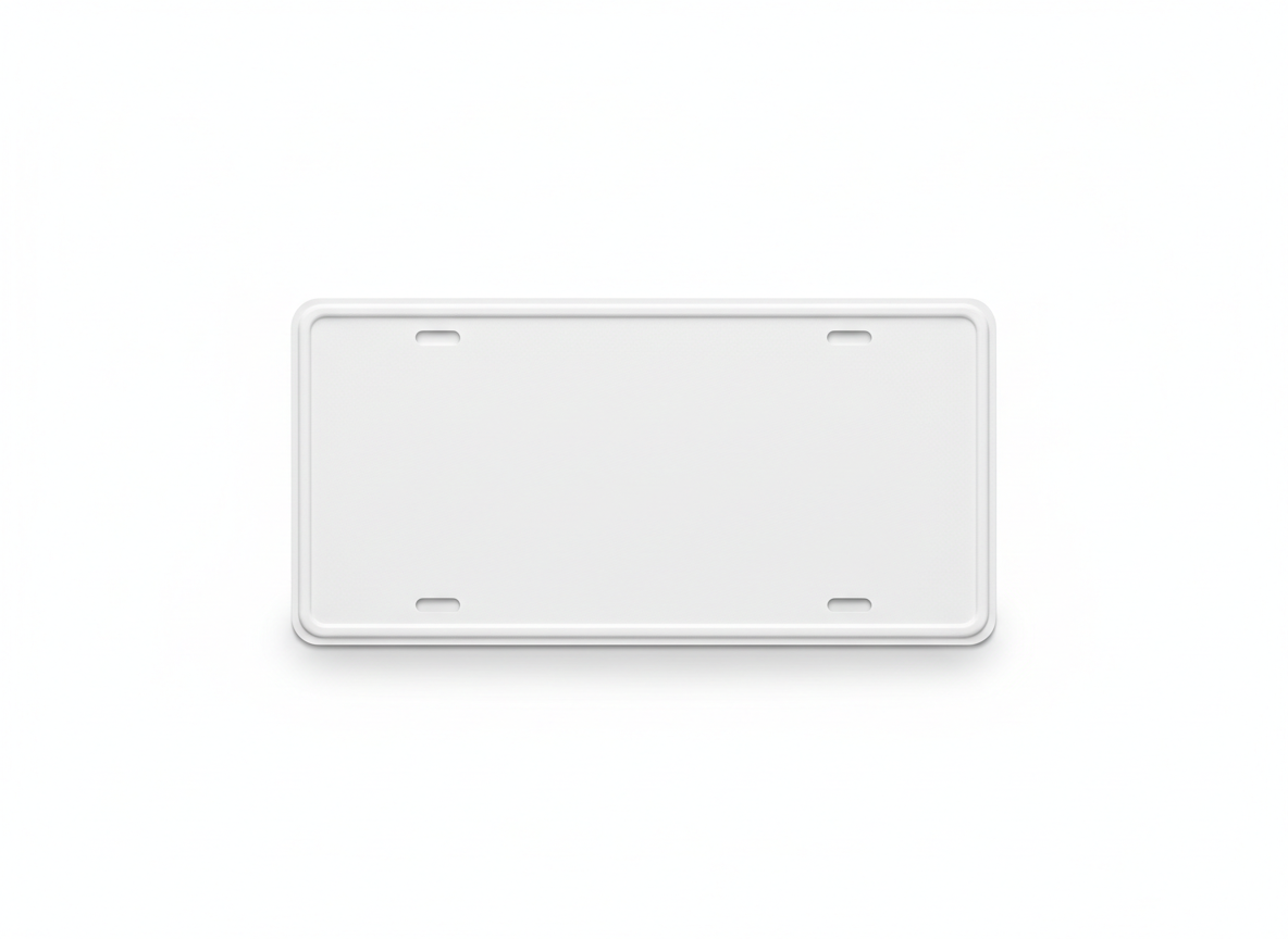 Licence-plate style signs · blank