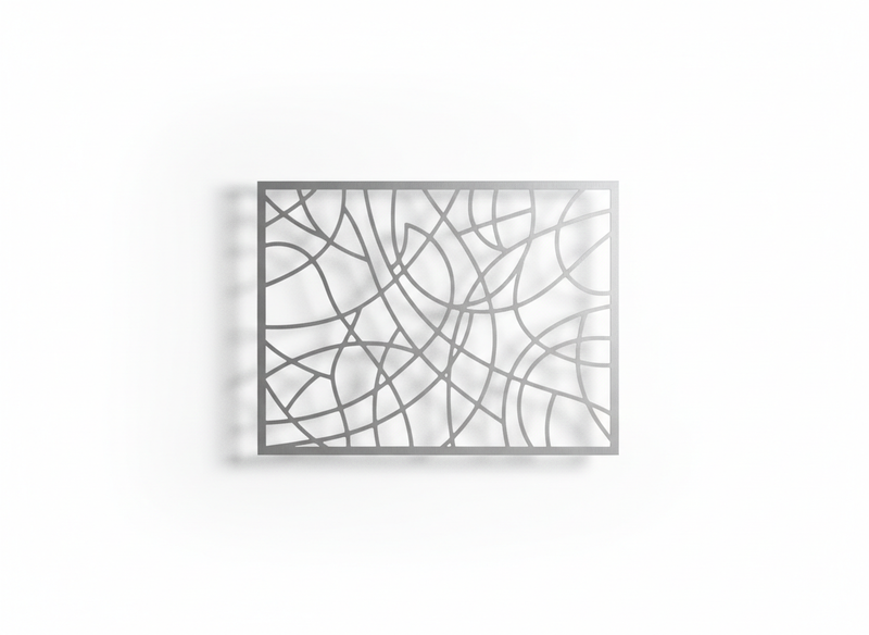 Laser-cut metal wall art · blank