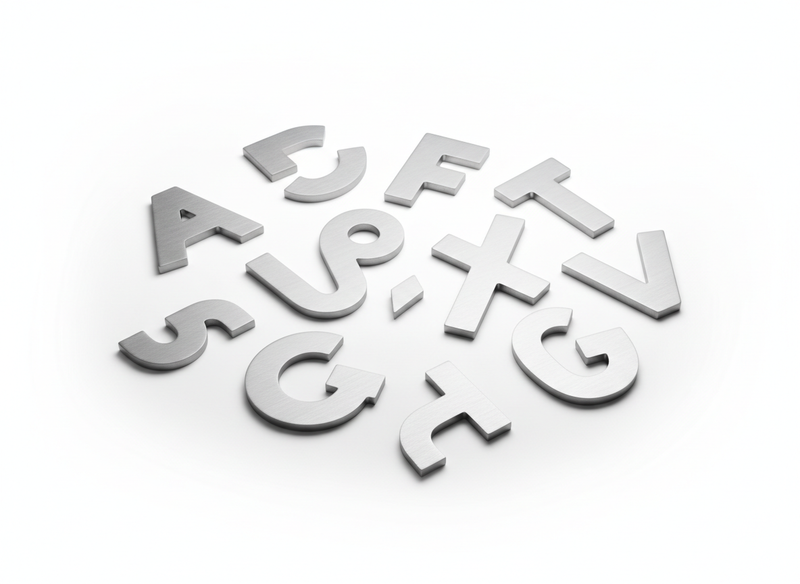 Stainless steel letters · blank