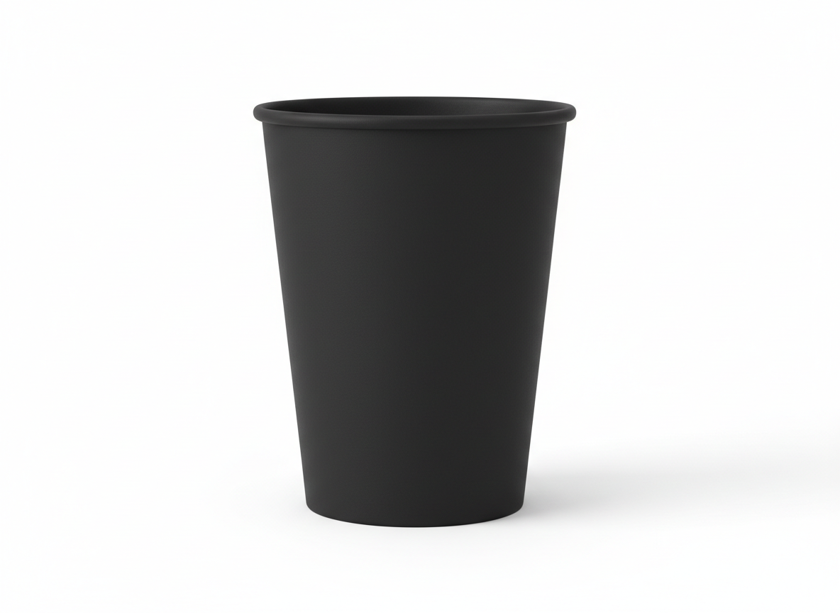 Black paper cup