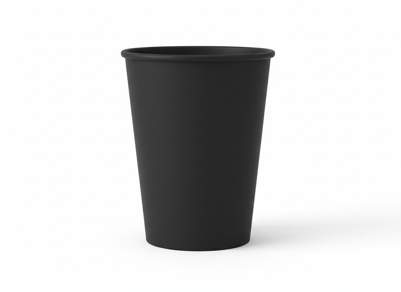 Black paper cup