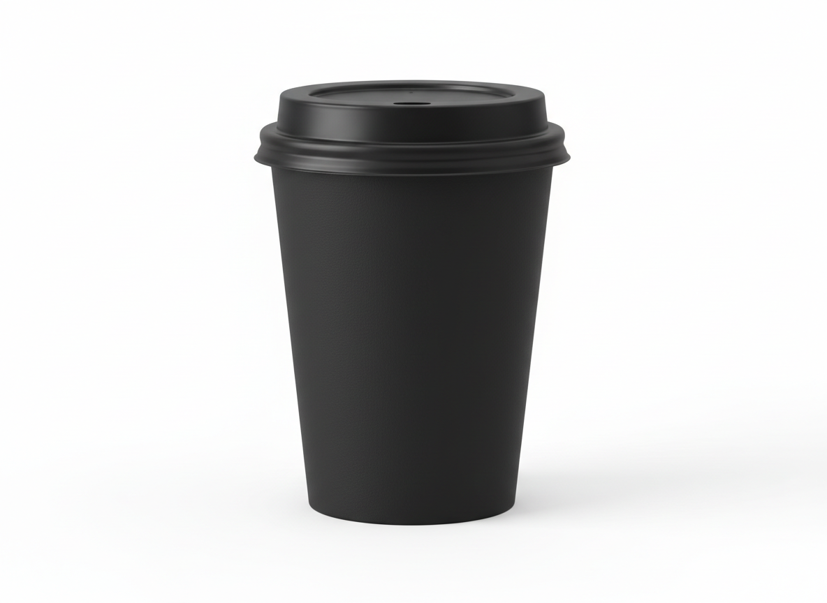 Double wall black black rotating stopper paper cup