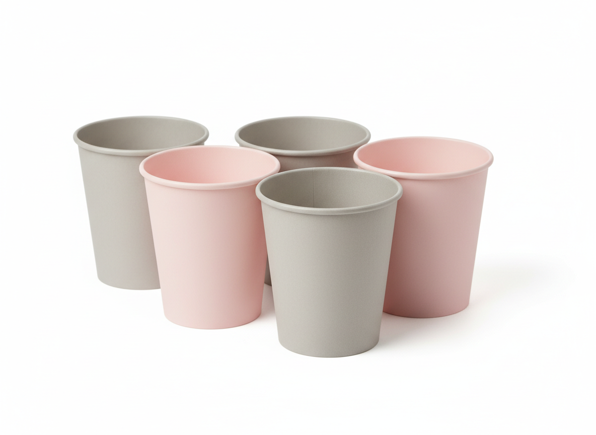 Design11 light pink grey paper cup