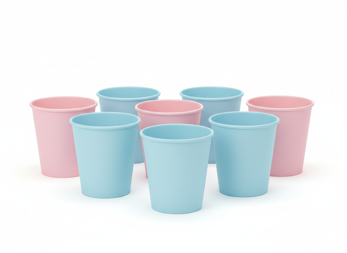 Design4 blue pink paper cup