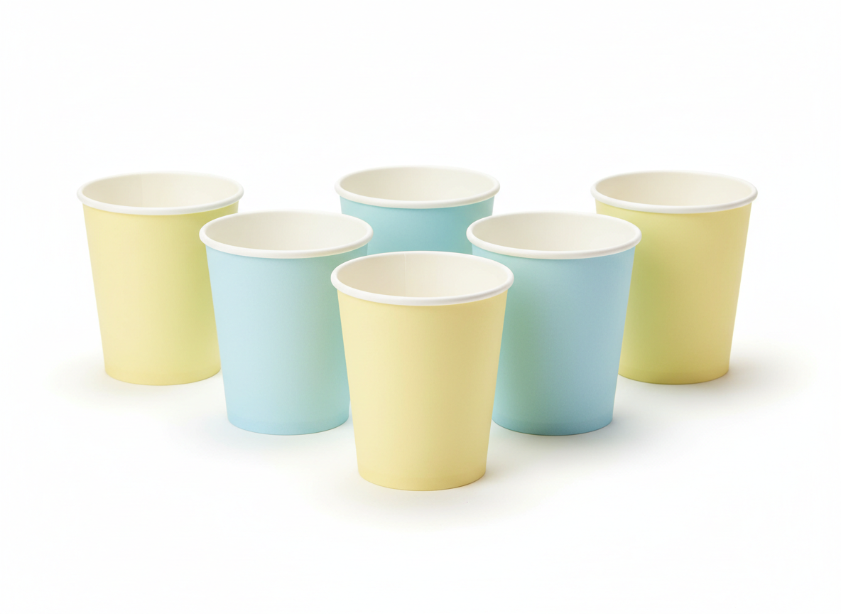 Design8 yellow light blue paper cup