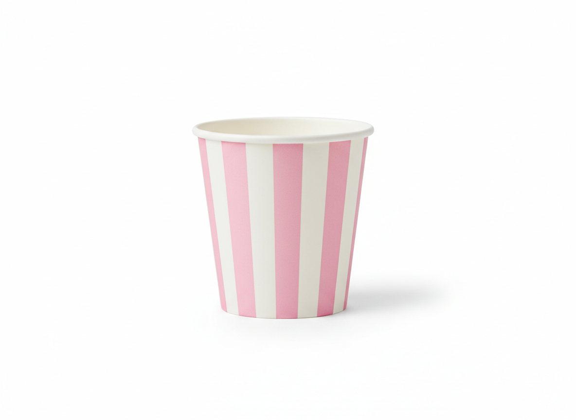Party pink & white paper cup