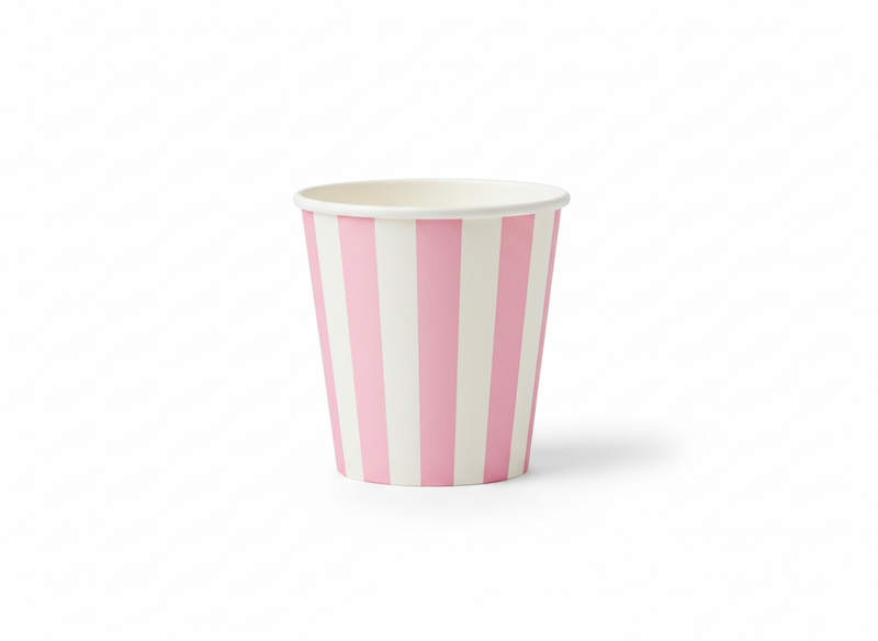Party pink & white paper cup