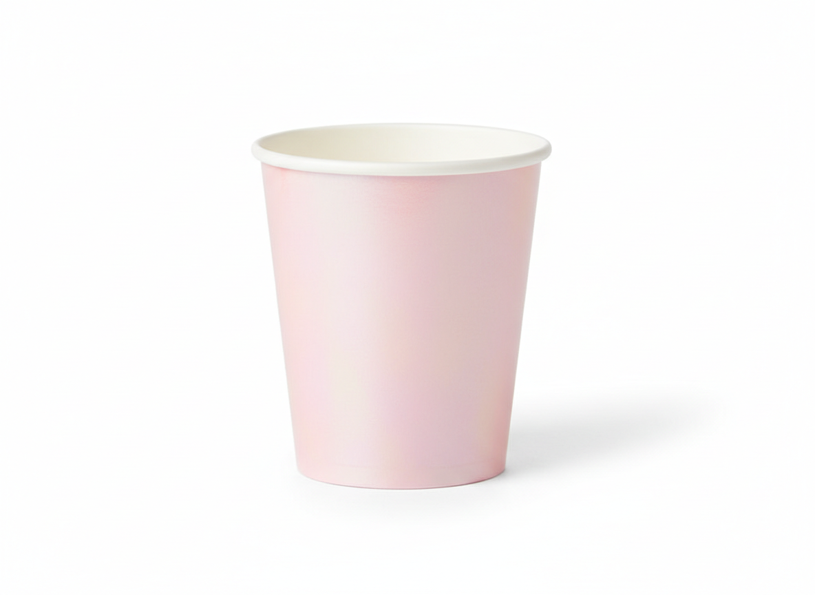Party pink iridescent paper cup