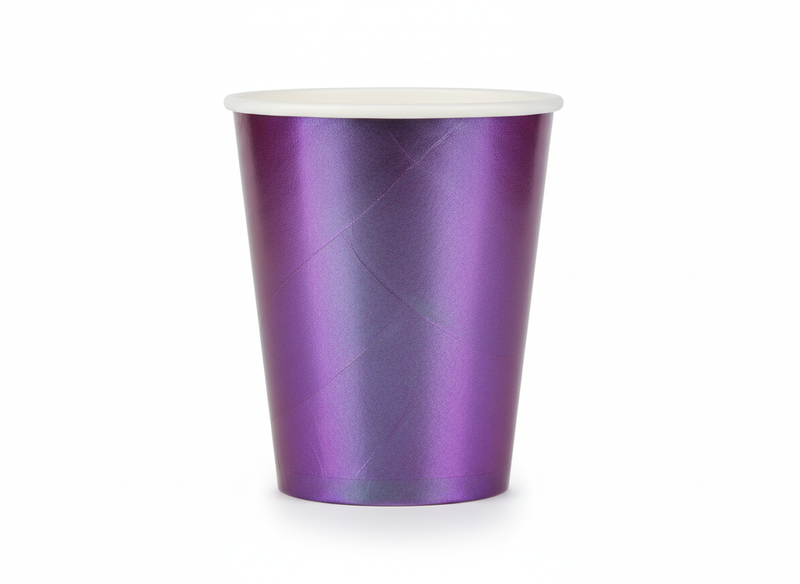 Party purple iridescent paper cup