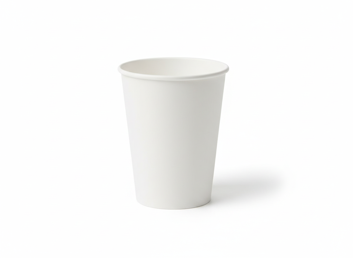 White without lid paper cup