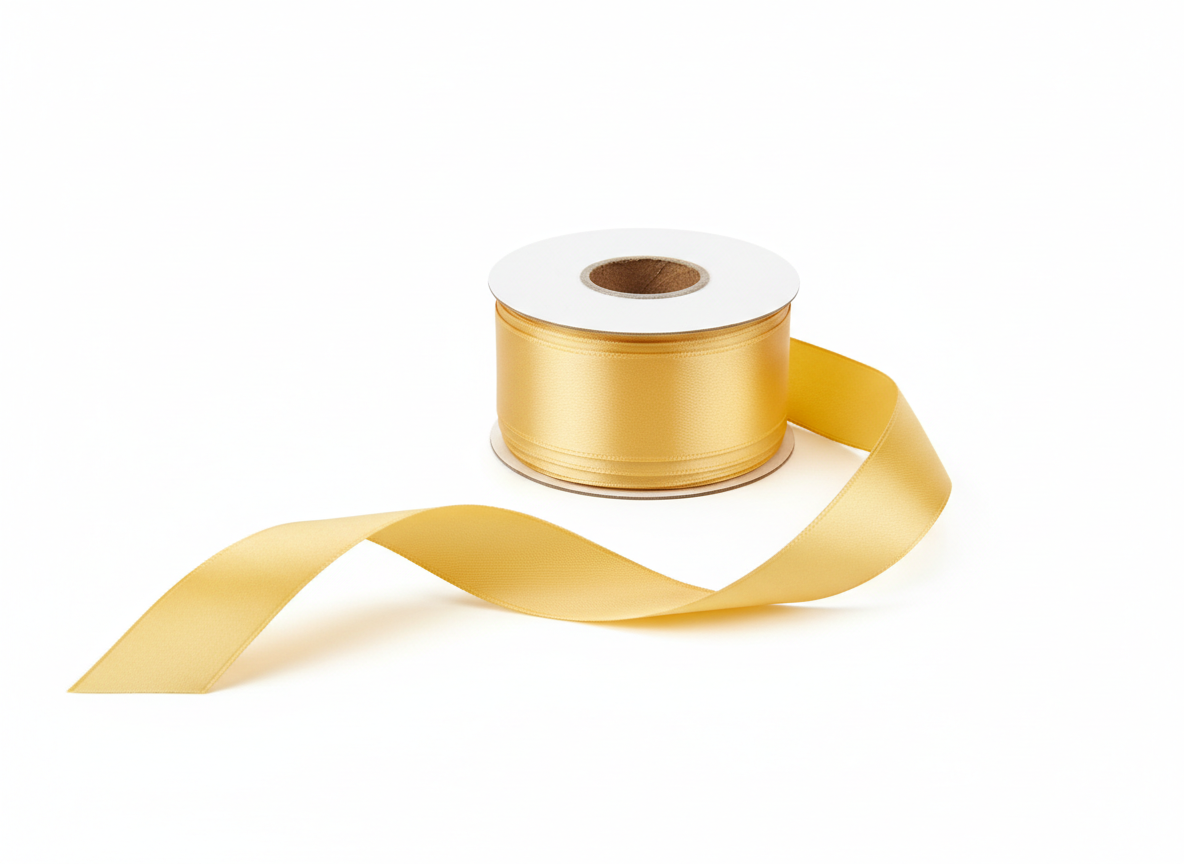 Yellow satin ribbon · Yellow · 1.5cm