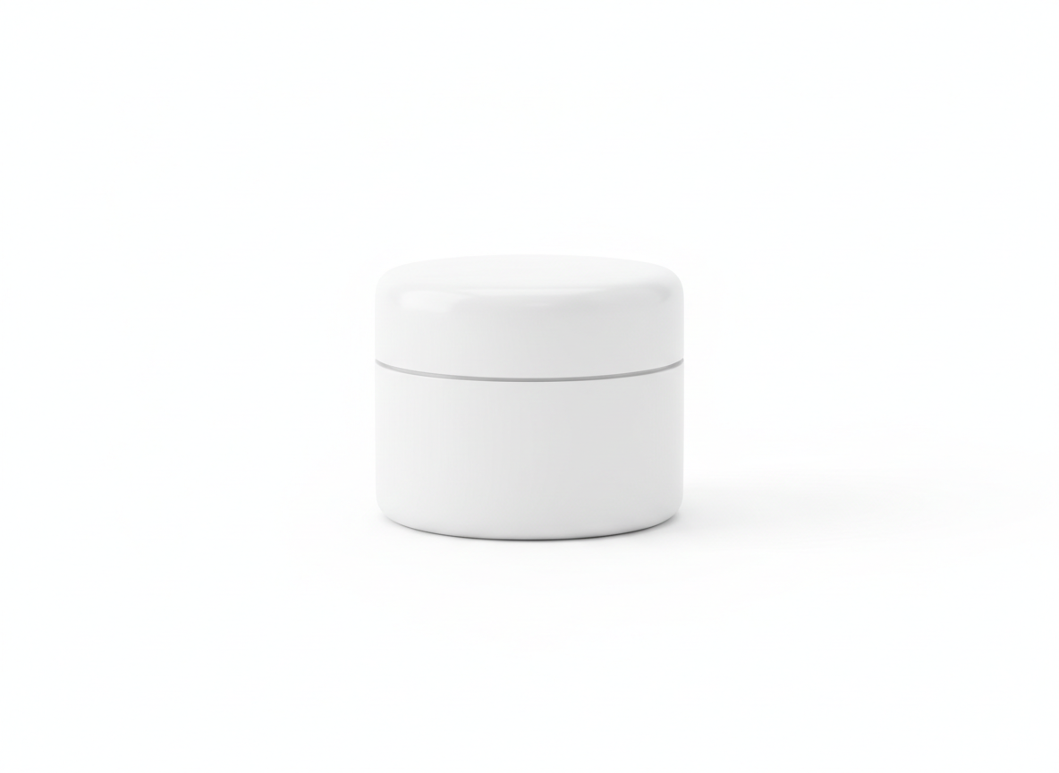 White plastic jar