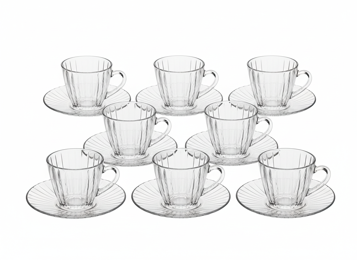 Crystal tea saucer tudor cup