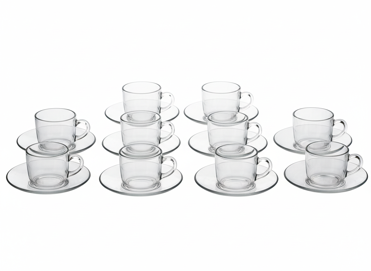 Crystal tea saucer mira cup · Crystal Tea With Saucer Set of 6 small · Mira