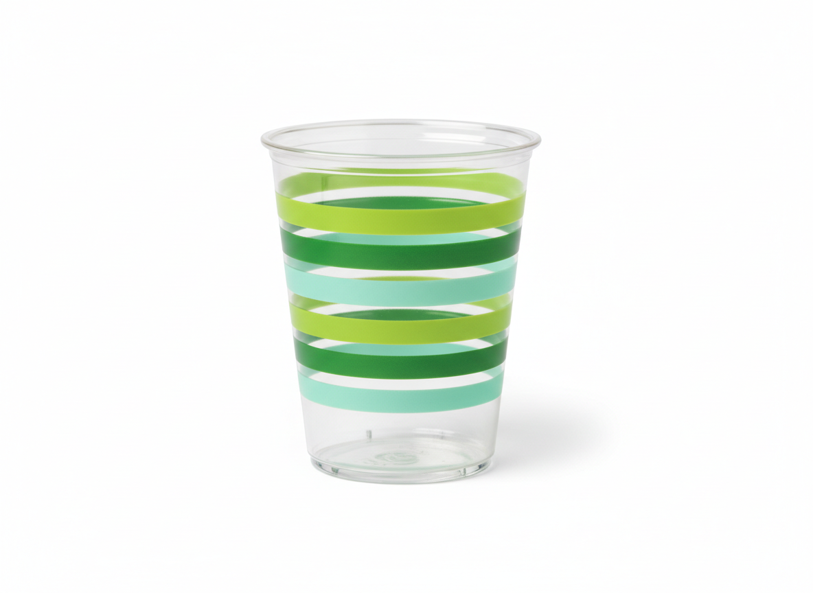 Khiran summer green stripes cup