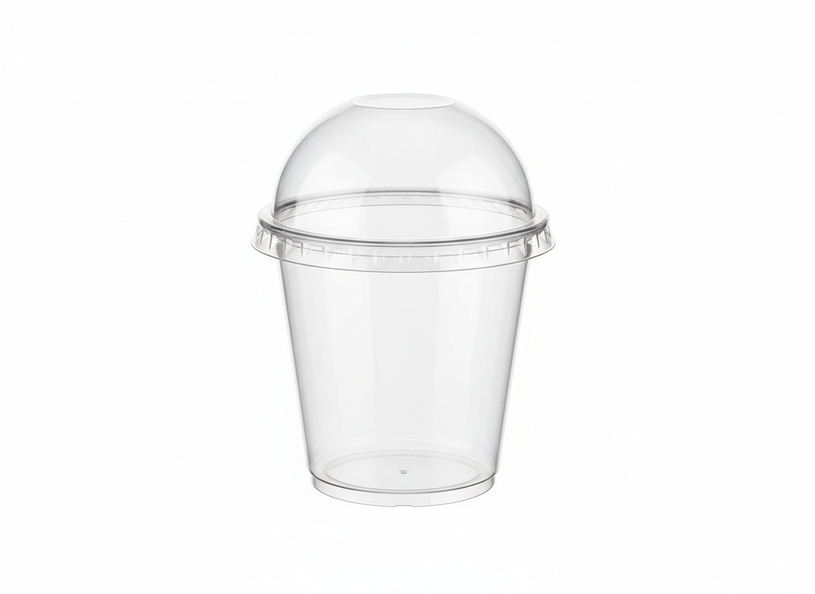 Plastic dessert cover cup