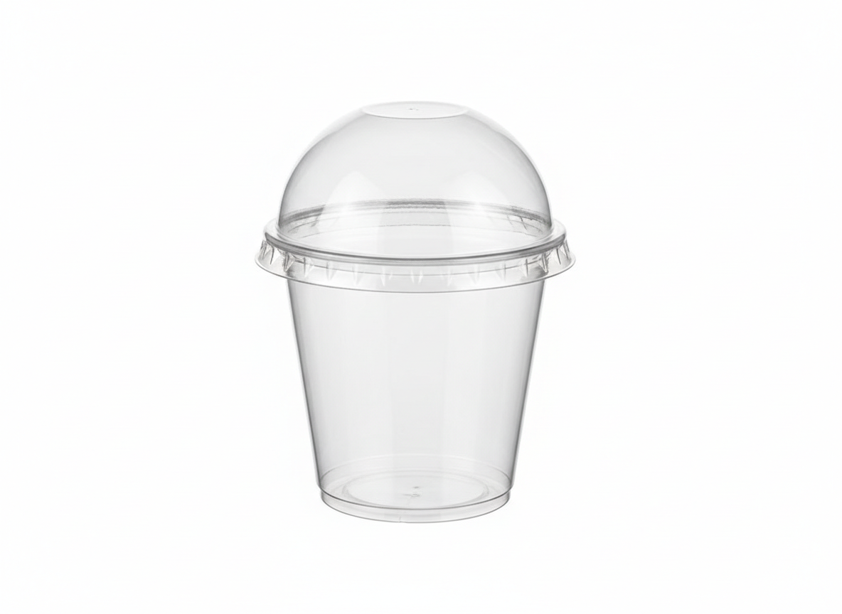 Plastic dessert cover cup · Plastic Dessert With Cover · 6 oz