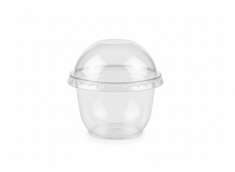 Round plastic dessert dome lid cup