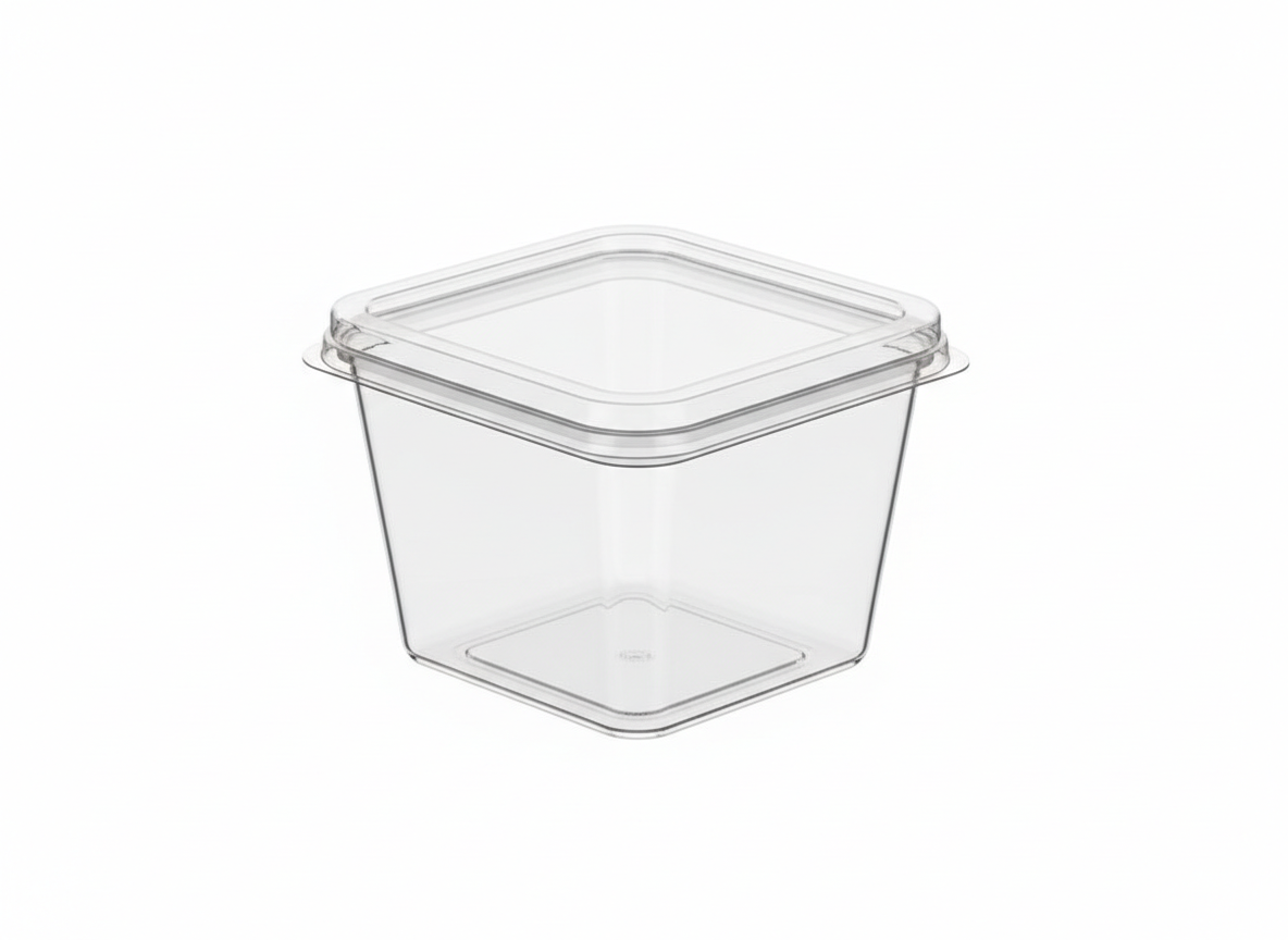 Square plastic dessert cover cup