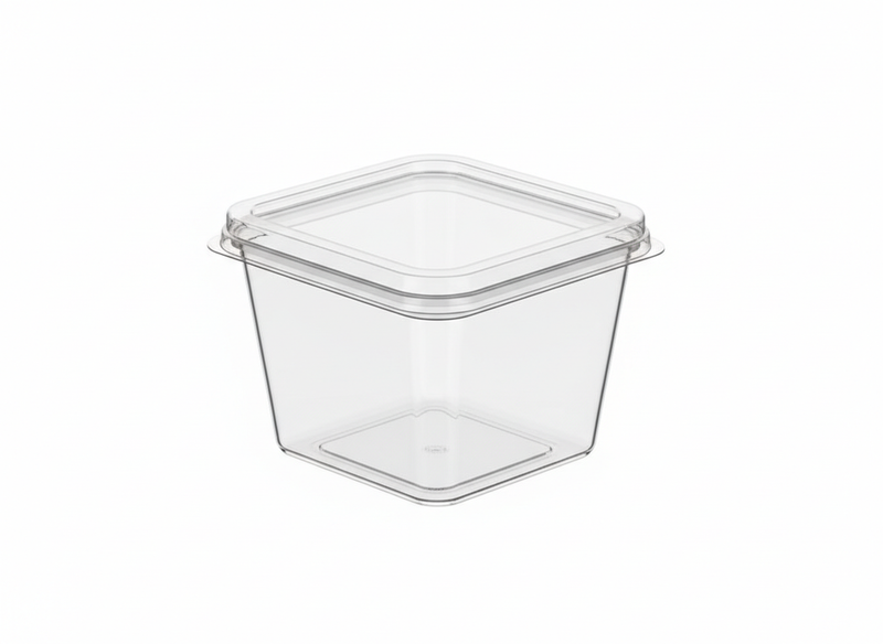 Square plastic dessert cover cup