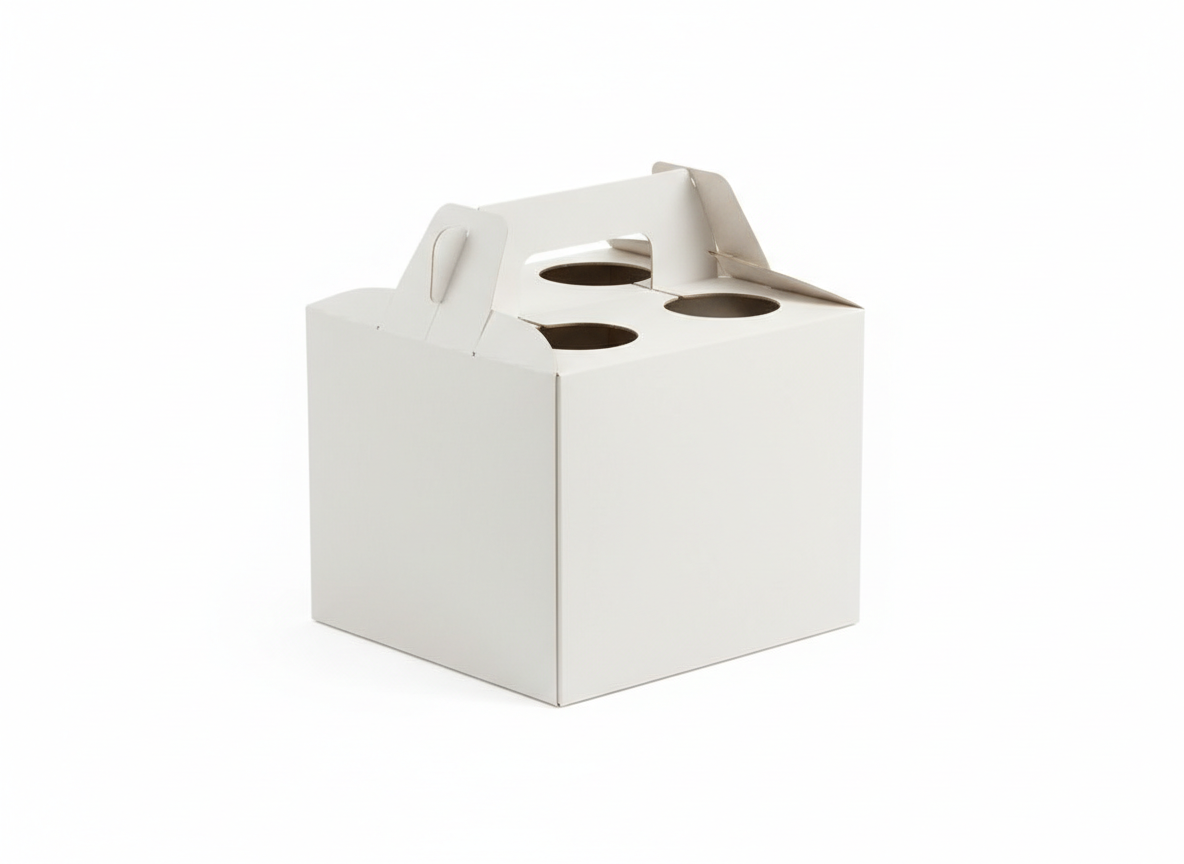 Cup boxes · Square White Box (4 cups) · 16x16x7 cm