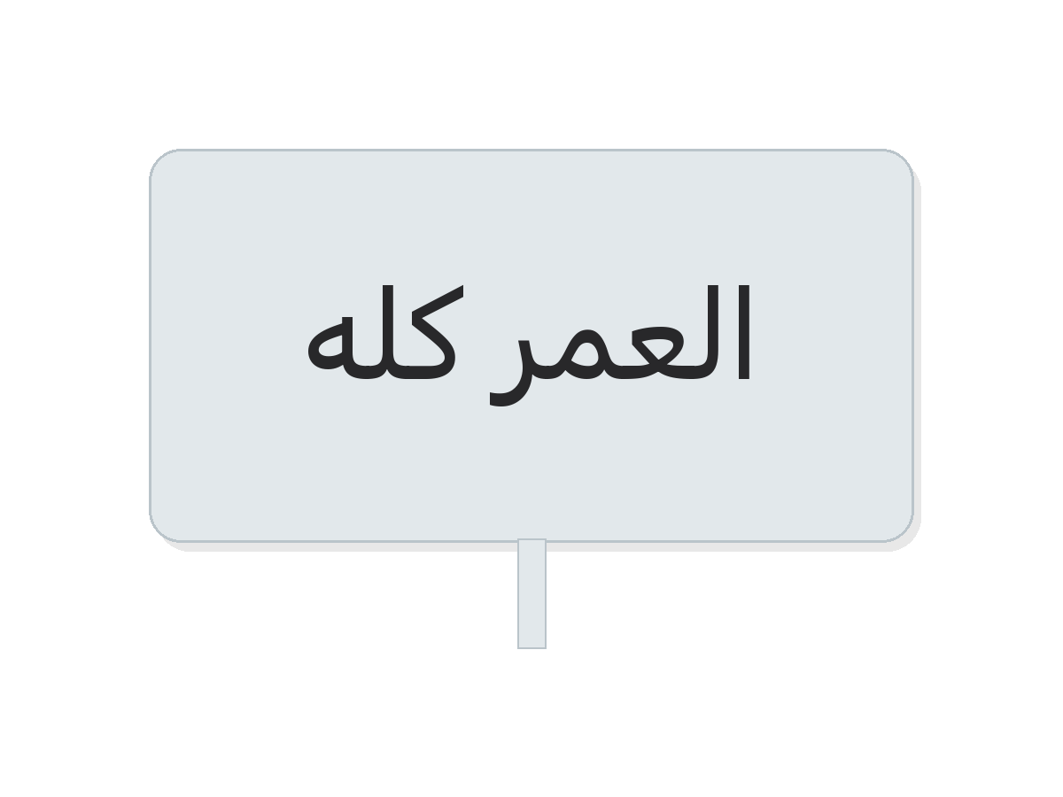 Clear border العمر كله acrylic topper