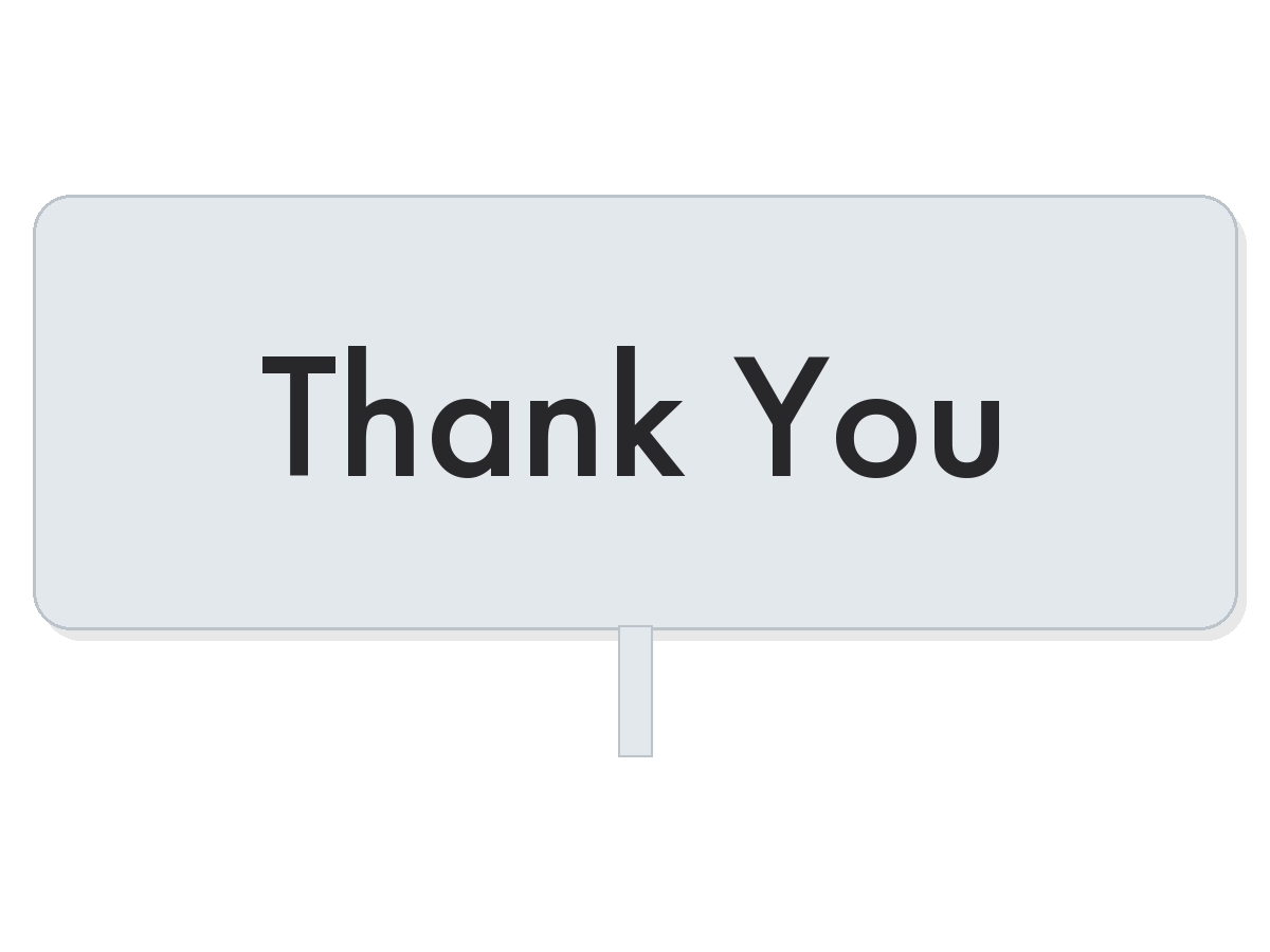 Thank you acrylic topper