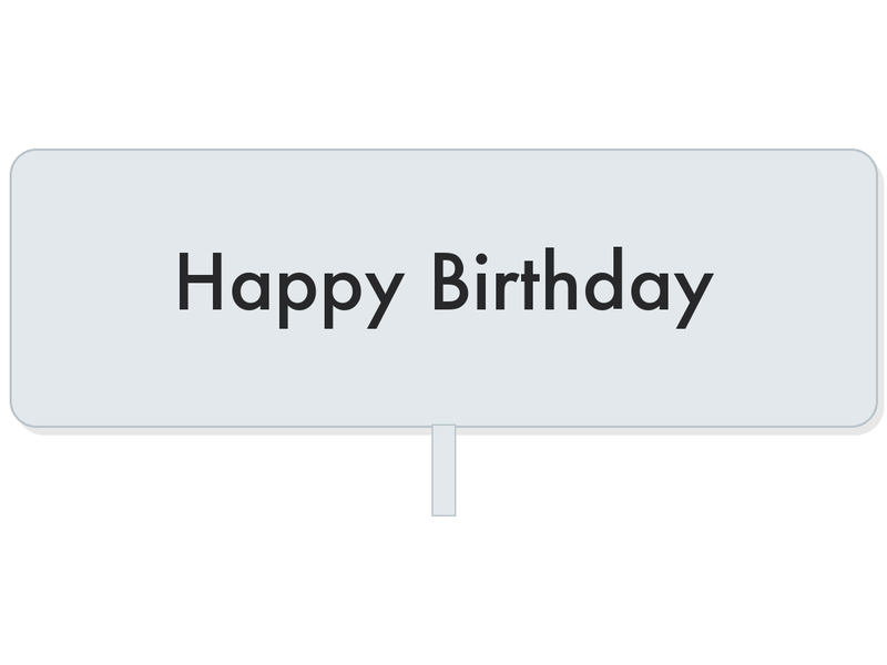 Name happy birthday acrylic topper