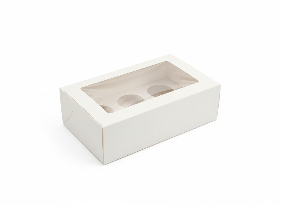 White cupcake box cups · (6 · White