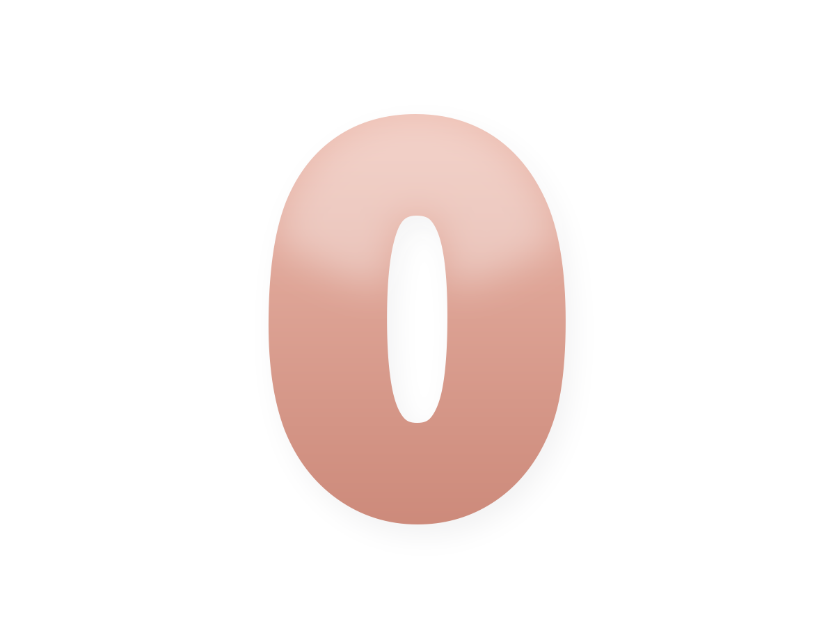 Rose gold number balloon