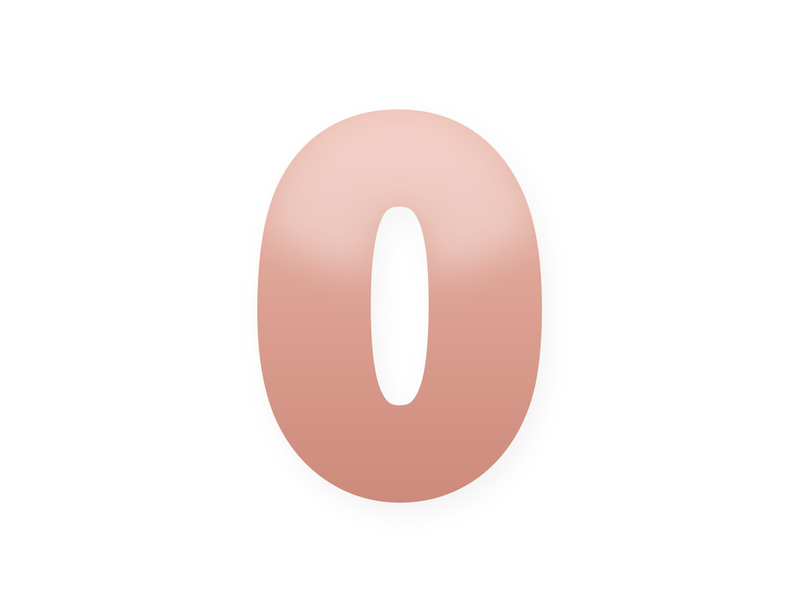 Rose gold number balloon