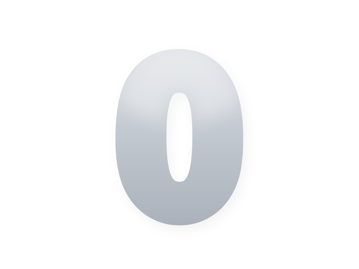 Silver number balloon