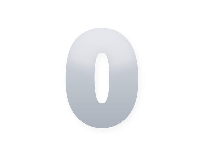 Silver number balloon
