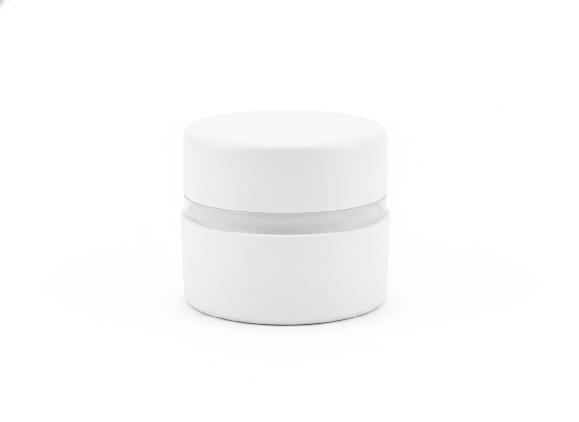 Matte white inner lid plastic lotion jar
