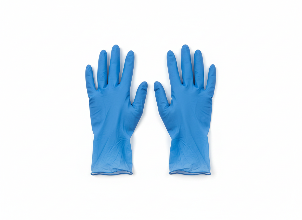 Blue powder free vinyl gloves · Blue · Large