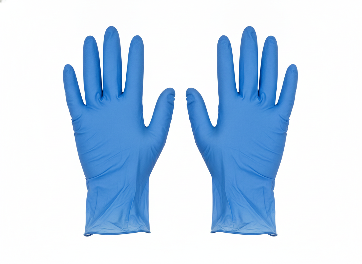 Blue powder free vinyl gloves · Blue · Medium