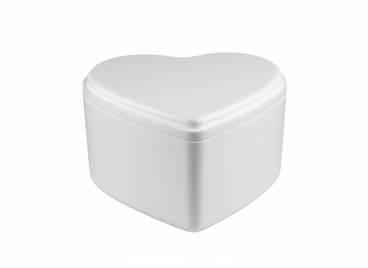 White heart shape icebox · White · Large