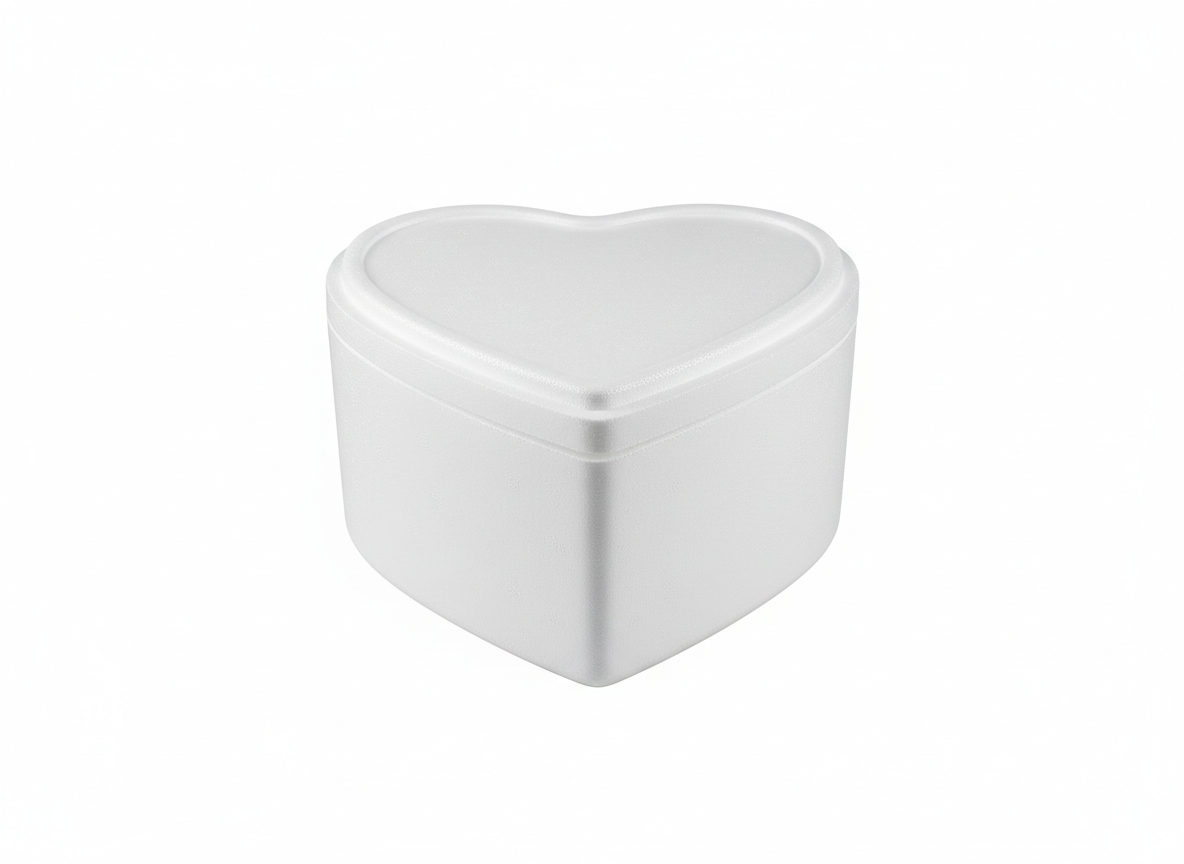 White heart shape icebox · White · Medium
