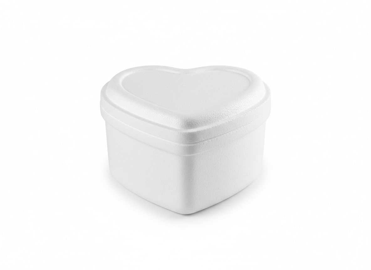White heart shape icebox · White · Small