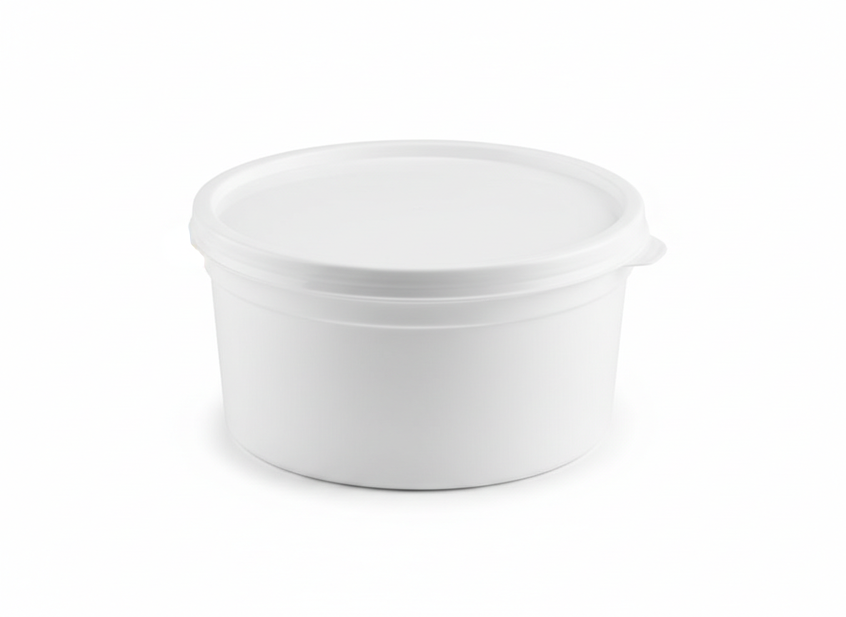 Hd white kilo plastic container · Hd White 1 Kilo