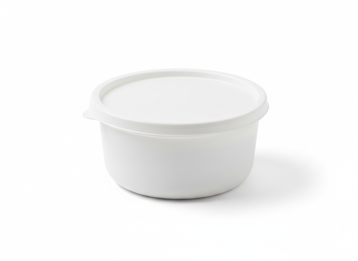 White plastic container · White · 400 ml