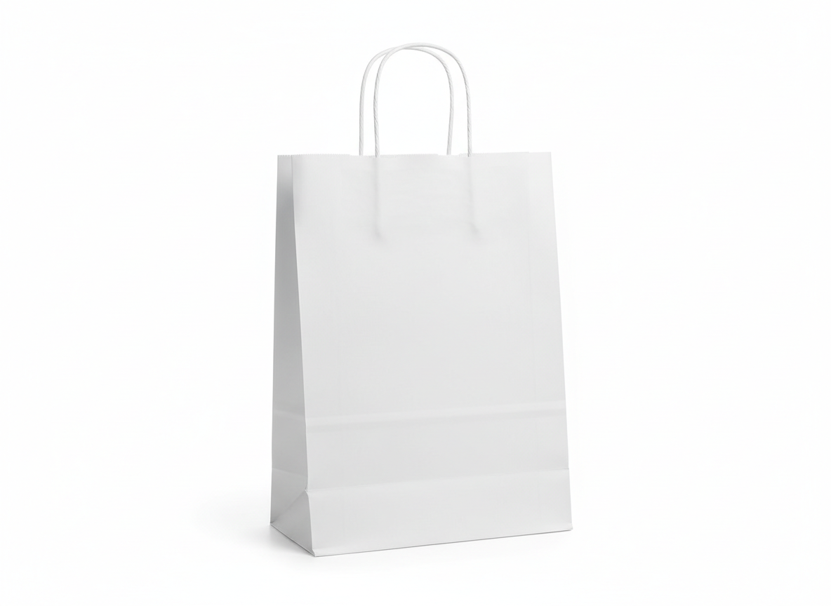 White thick paper bag · Small White · 33 25 x 12 cm