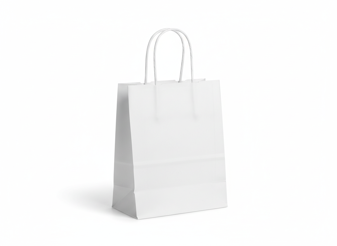 White thick paper bag · Small White · 21 x 15 x 8 cm