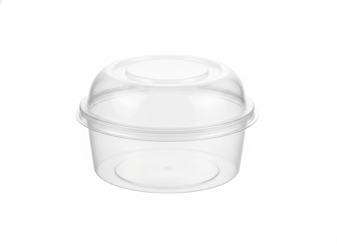 Clear microwaveable container · Clear · 250 ml