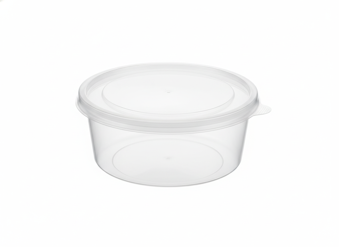 Clear microwaveable container · Clear · 450 ml