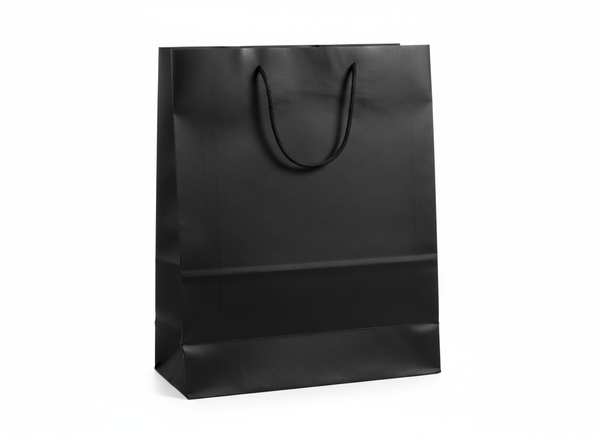 Black thick paper bag · Black · 38 13 28