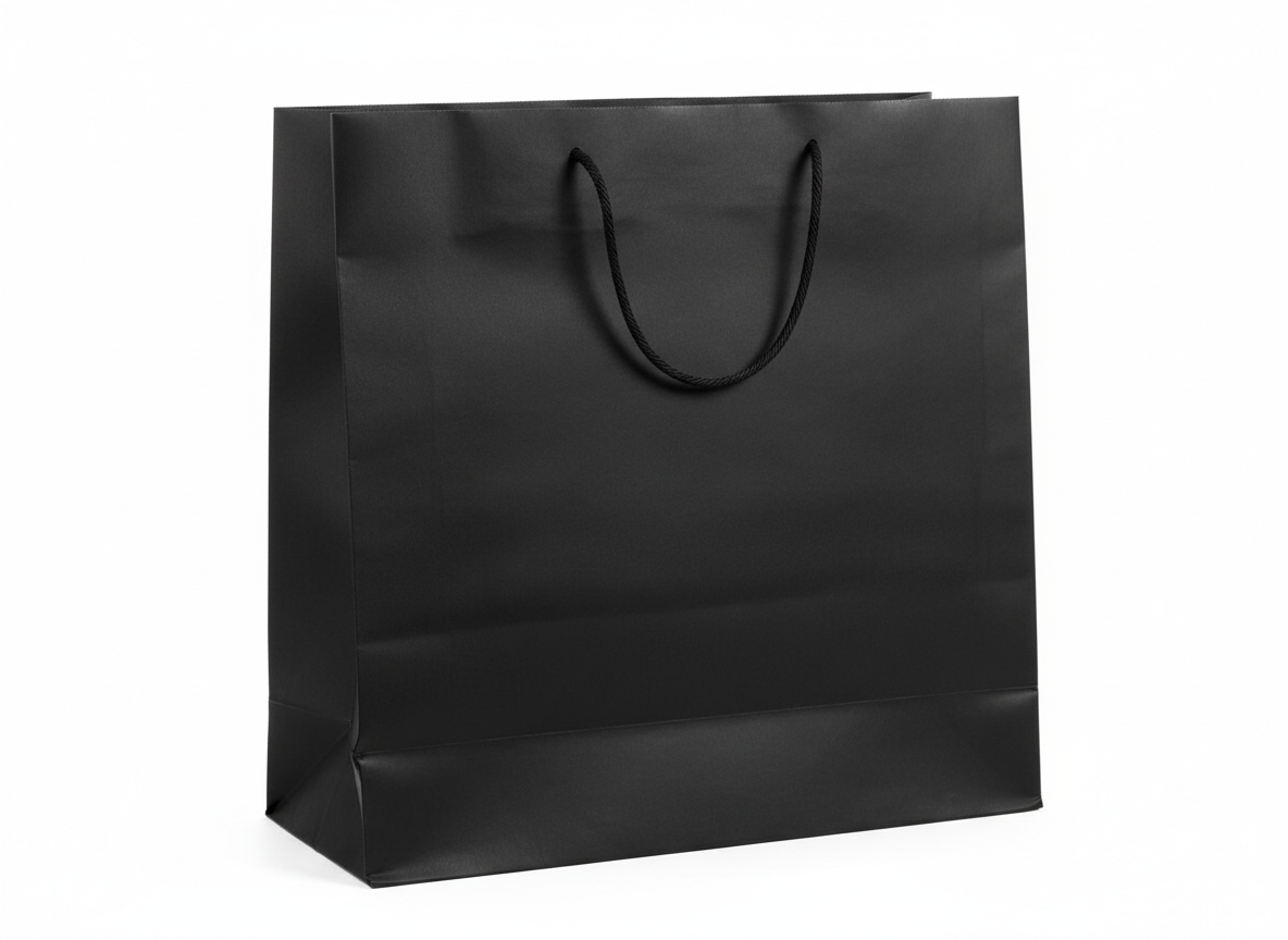 Black thick paper bag · Black · 48 14 33