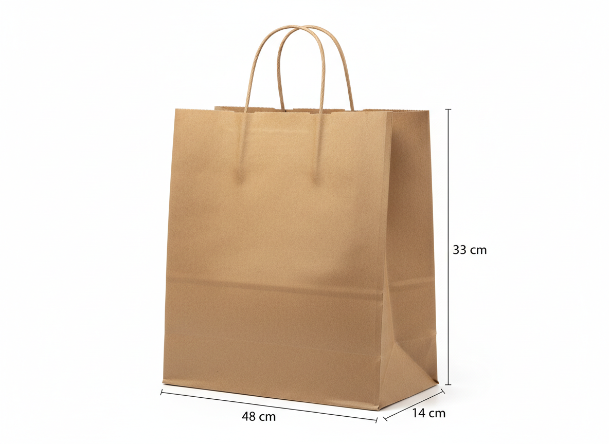 Kraft thick paper bag · Kraft · 48 14 33