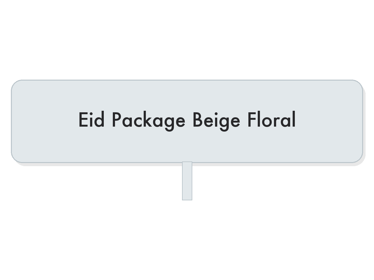 Eid package beige floral placemat